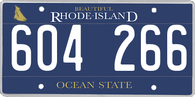 RI license plate 604266