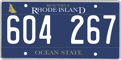 RI license plate 604267