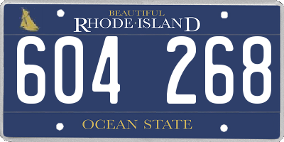 RI license plate 604268