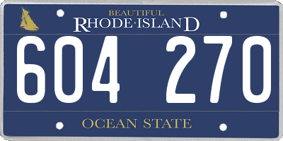 RI license plate 604270