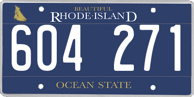 RI license plate 604271