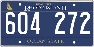 RI license plate 604272