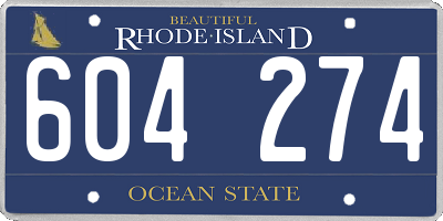RI license plate 604274