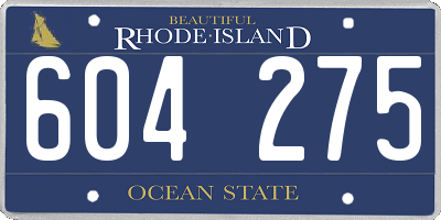 RI license plate 604275