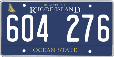 RI license plate 604276