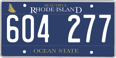 RI license plate 604277