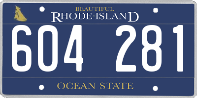 RI license plate 604281
