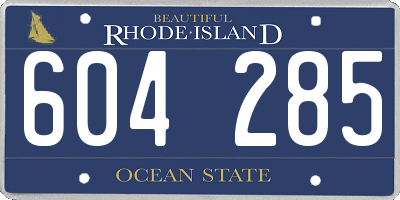 RI license plate 604285