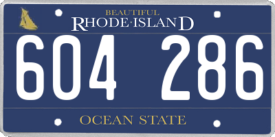 RI license plate 604286