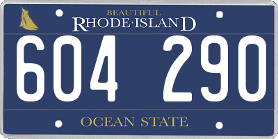 RI license plate 604290
