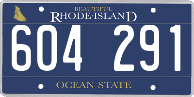RI license plate 604291