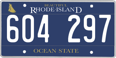 RI license plate 604297