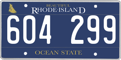 RI license plate 604299