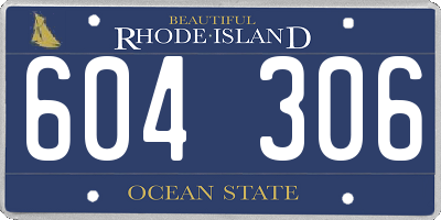 RI license plate 604306