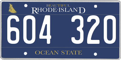RI license plate 604320