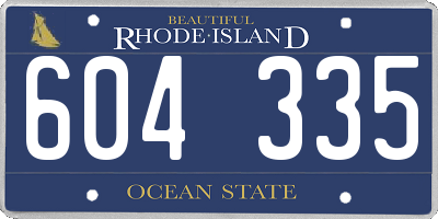 RI license plate 604335