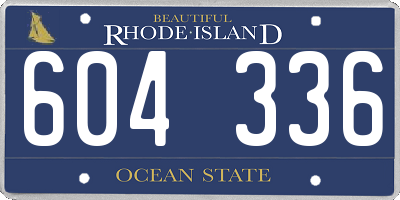 RI license plate 604336