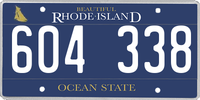 RI license plate 604338