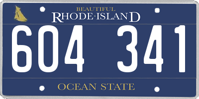 RI license plate 604341