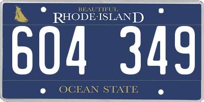 RI license plate 604349