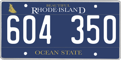 RI license plate 604350