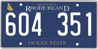 RI license plate 604351