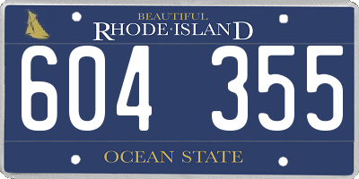 RI license plate 604355