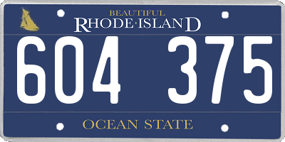 RI license plate 604375