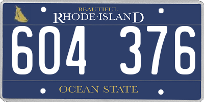 RI license plate 604376