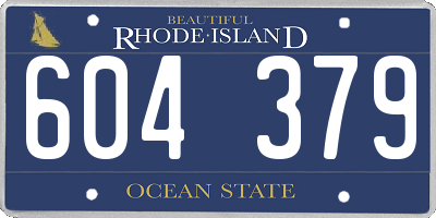 RI license plate 604379
