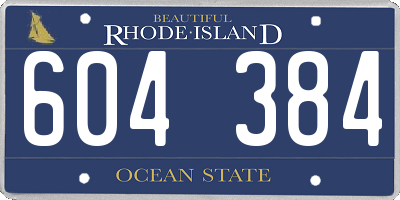 RI license plate 604384