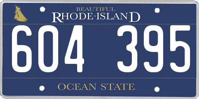 RI license plate 604395