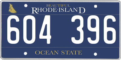 RI license plate 604396