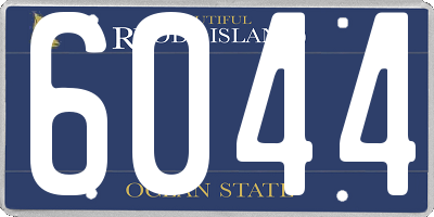 RI license plate 6044