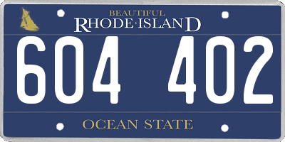 RI license plate 604402