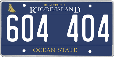RI license plate 604404