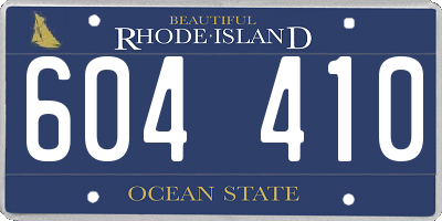 RI license plate 604410