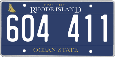 RI license plate 604411