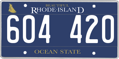 RI license plate 604420