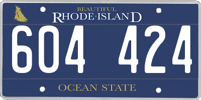 RI license plate 604424