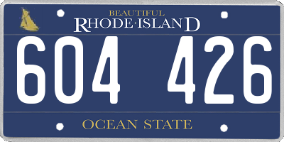 RI license plate 604426