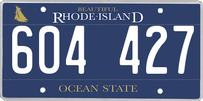 RI license plate 604427