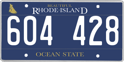 RI license plate 604428