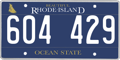 RI license plate 604429