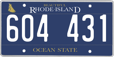 RI license plate 604431