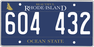RI license plate 604432