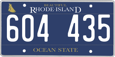 RI license plate 604435