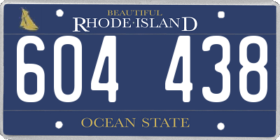 RI license plate 604438