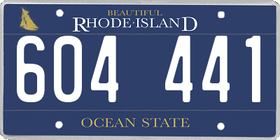 RI license plate 604441