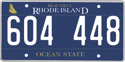 RI license plate 604448